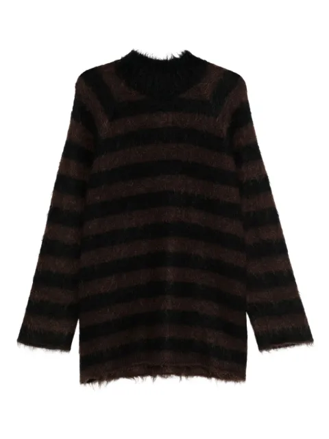 Undercover striped crew-neck sweater Brown UC2E49041