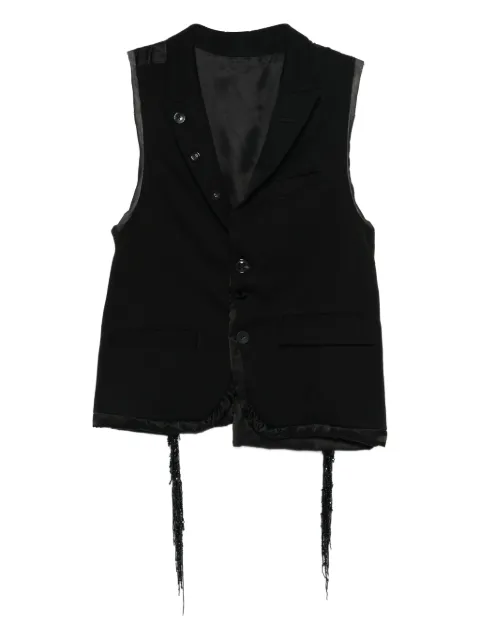 Undercover bead-embellishment waistcoat Black UC2E1001