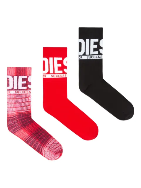 Diesel SKM-Ray socks (pack of three) Red 00SAYJ0WECY