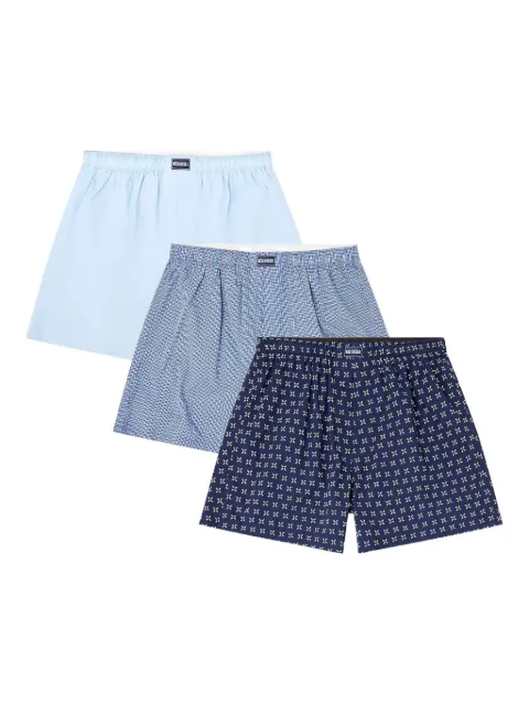 Diesel three-pack of cotton boxers with all-over print Blue A220690WECZ