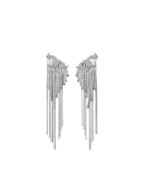 Tory Burch crystal logo earring Silver 177543
