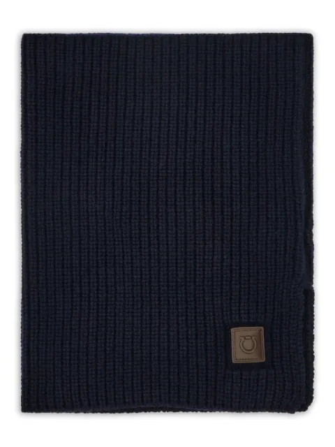Ferragamo ribbed neck-warmer Blue 789099