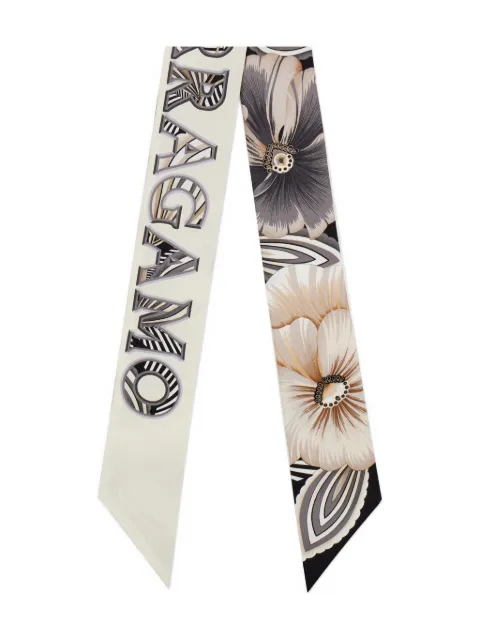 Ferragamo Brezza print silk mini bandeau Neutrals 789963