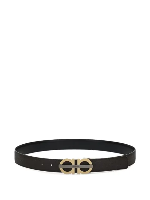 Ferragamo reversible Gancini buckle belt Black 788412
