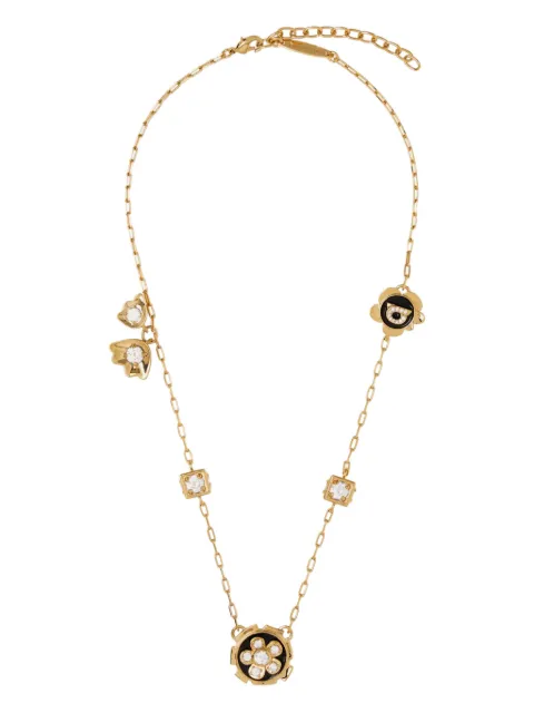 Ferragamo crystal charm necklace Gold 790714