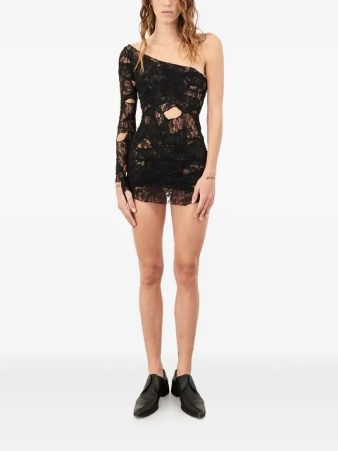 Oh Carla one-sleeve lace mini dress Black OCD010PIZ01