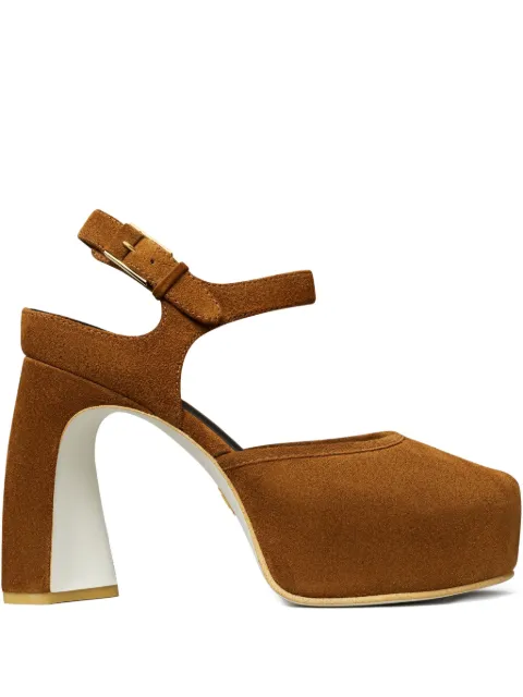 Tory Burch peep--toe platform sandals Brown 176049
