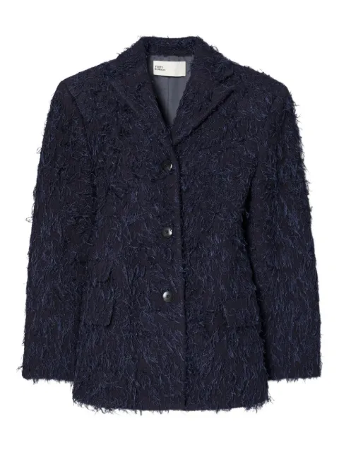 Tory Burch textured wool blazer Blue 177558