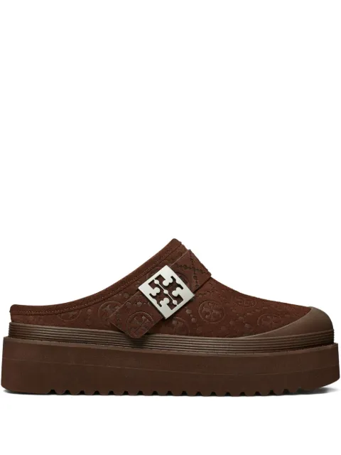 Tory Burch mellow shearling platform mules Brown 178222