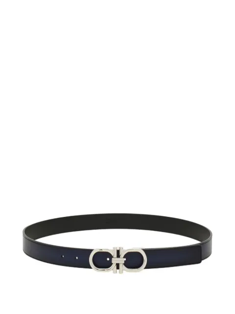 Ferragamo Gancini buckle adjustable belt Blue 790942