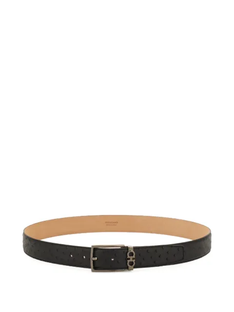 Ferragamo Gancini leather belt Black 790243