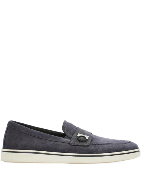 Ferragamo Gancini suede loafers Grey 789131