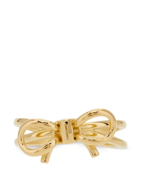 Ferragamo ring with bow - size 56 Gold 791930