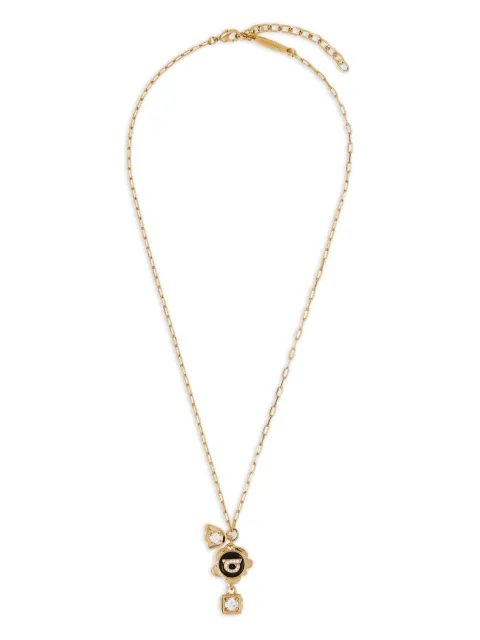 Ferragamo Gancini flower charm necklace Gold 790700