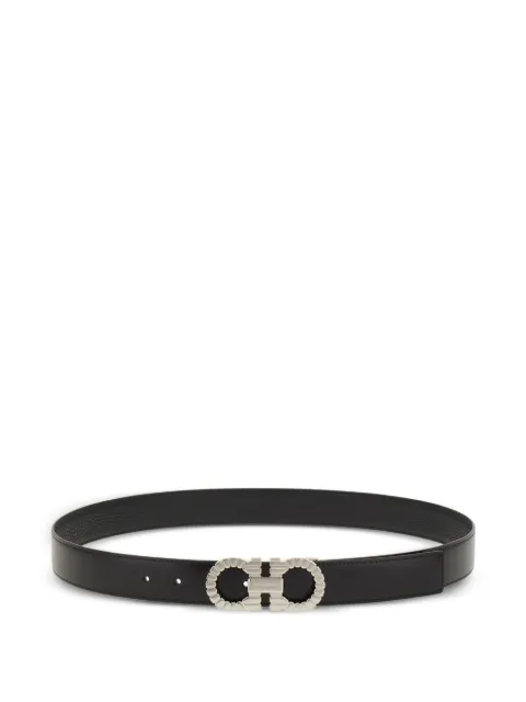 Ferragamo Gancini reversible belt Black 791153
