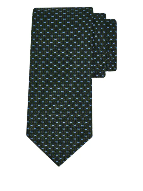 Ferragamo jacquard Gancini tie Green 789374