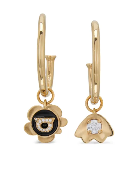Ferragamo charm Gancini hoop earrings Gold 790772