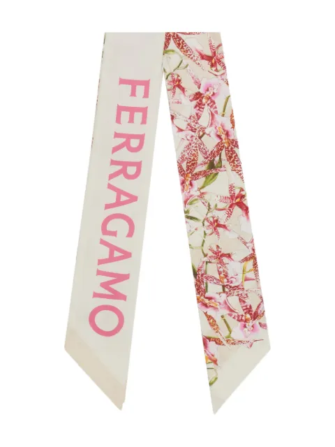 Ferragamo floral bloom print silk mini bandeau Neutrals 789922