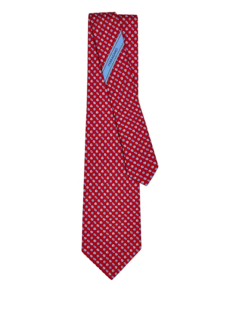 Ferragamo sport print silk tie Red 788870