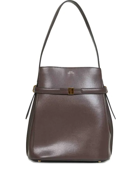 TOTEME belted leather bucket bag Brown 244WAL0048LE0025213