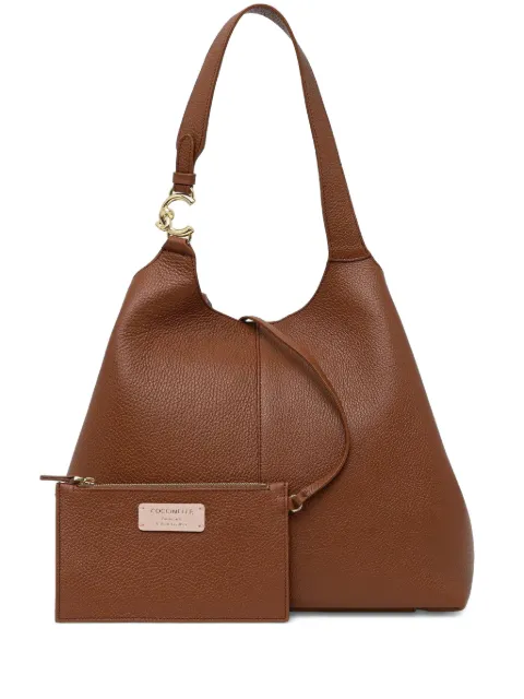 Coccinelle large C-Easy leather shoulder bag Brown E1SHA110101