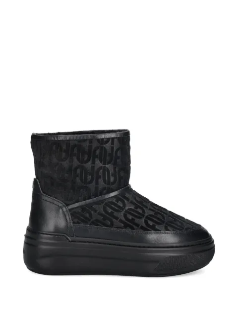 Furla logo-print boots Black YK29NUABX4215