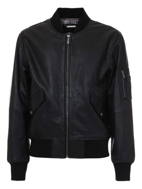Just Cavalli zip-up leather jacket Black 79OAVP00CP017