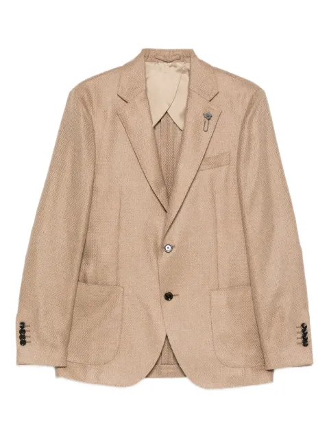 Lardini Buttoned Gran Panama Llana Jacket Neutrals CN528AECN65506