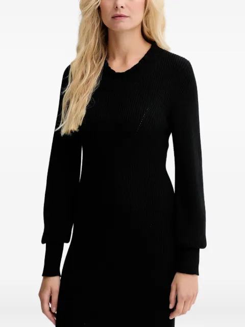 TWINSET long-sleeved ribbed dress Black 252TT3343