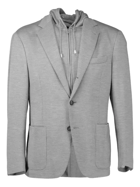 Eleventy hooded single-breast blazer Grey L75GIAK06BTCRNTES0K01313
