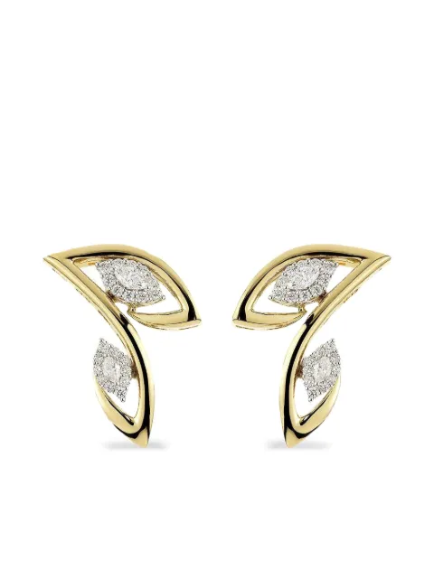 Yeprem 18K white and yellow gold Strada diamond earrings Gold EA2676