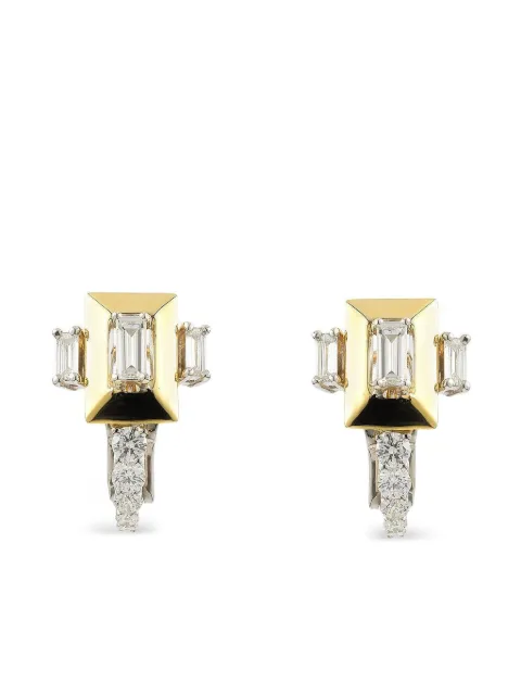 Yeprem 18K yellow and white gold Strada diamond earrings Gold EA2702
