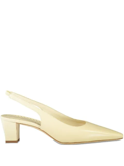 Manolo Blahnik 50mm Teutamospla slingback pumps Neutrals 325312800011304