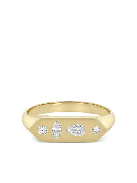 Zoë Chicco 14K yellow gold Hexagon diamond ring Gold MOSR2D