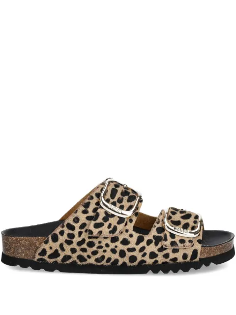 Scholl NOELLE leopard-print slides Neutrals F300671850