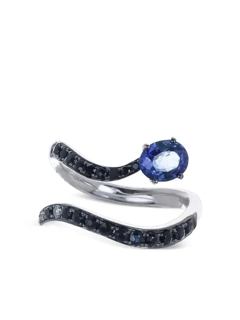 Stefere 18K white gold Snake sapphire and diamond ring Gold NPR2641A01