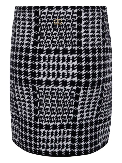 TWINSET houndstooth mini skirt Black 252TT3041