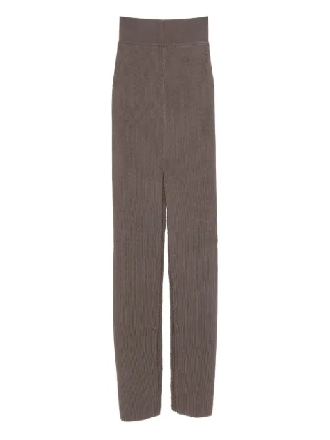Rick Owens ribbed slit skirt Brown RO02E4672KWVH