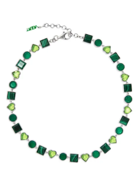 VEERT geometric charm necklace Green VDESSN0216WG