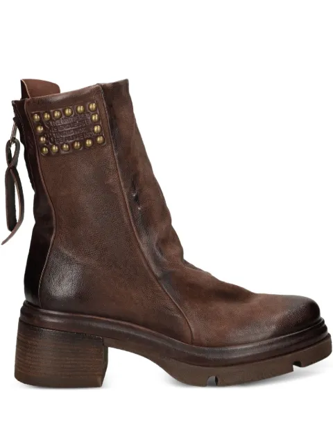 A.S.98 studded heeled boots Brown A89227