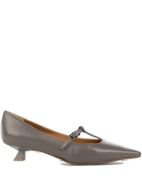 Chantal T-strap heel pumps Brown 2402NAPPATAUPE