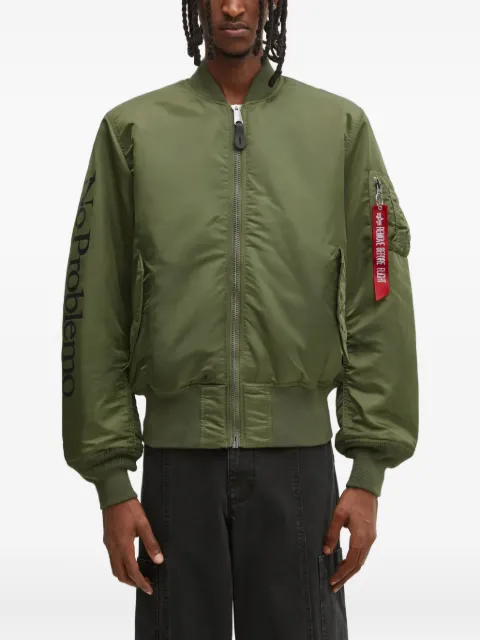 NO PROBLEMO zip-fastening bomber jacket Green NP7113504
