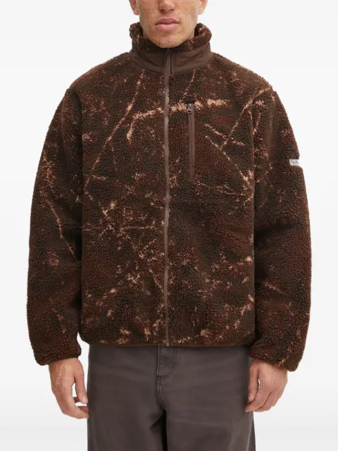 NO PROBLEMO zip-up fleece jacket Brown NP7000504