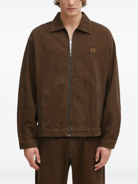 NO PROBLEMO striped-pattern zip jacket Brown NP7020304