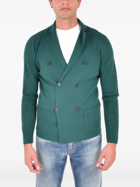 Drumohr double-breasted wool blazer Green D1D461N489