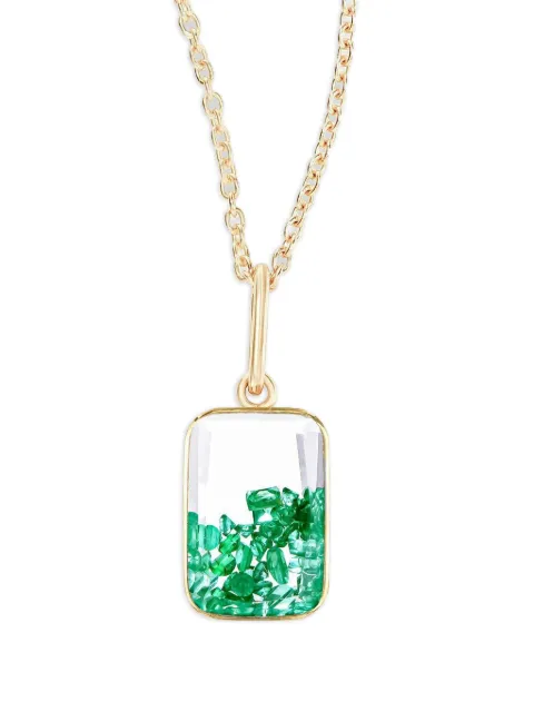Moritz Glik 18K yellow gold emerald and sapphire necklace Gold N1171E