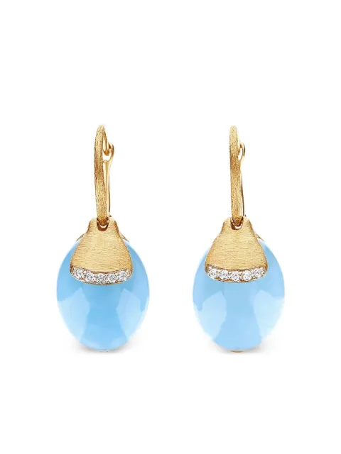 NANIS 18K yellow gold aquamarine and diamond drop earrings Gold OS16587