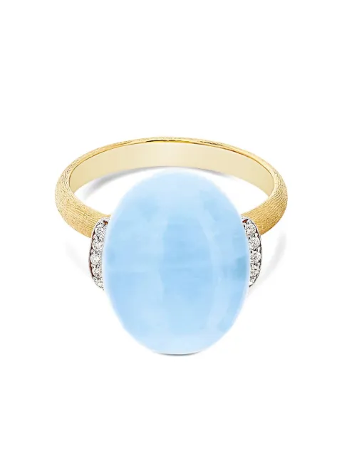 NANIS 18K yellow gold diamond and aquamarine ring Gold AS4575