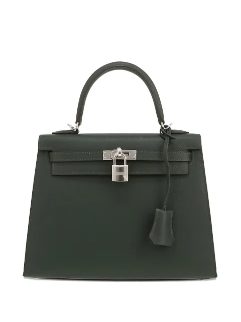 Hermès Pre-Owned 2025 Kelly 25 leather tote bag Green 423255