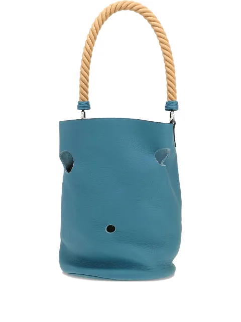 Hermès Pre-Owned 2007 Mangeoire leather bucket bag Blue 421335